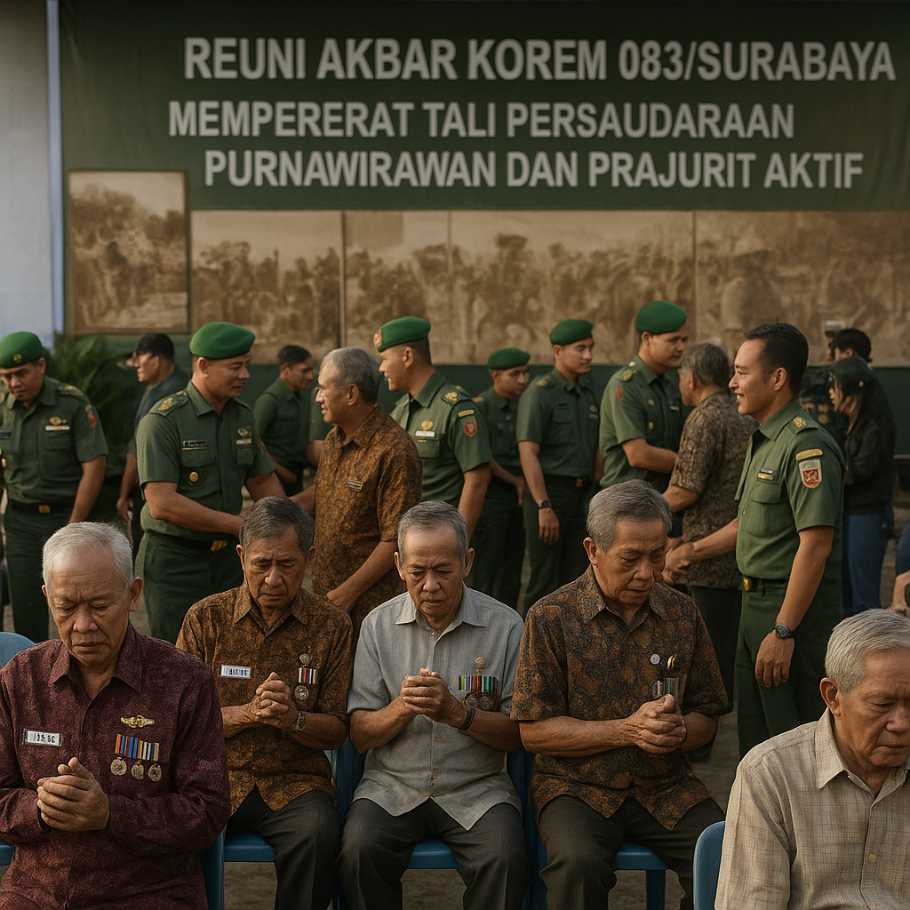 Reuni Akbar Korem 083/Surabaya: Mempererat Tali Persaudaraan Purnawirawan dan Prajurit Aktif