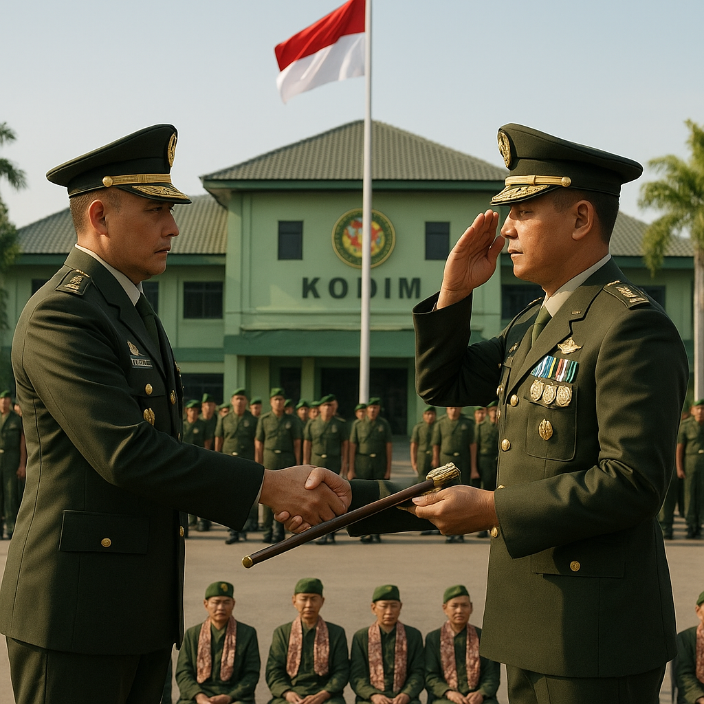Upacara Tradisi Serah Terima Komando Kodim di Jawa Tengah