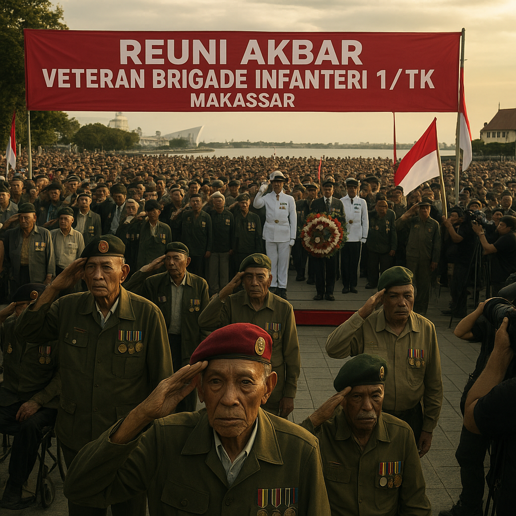 Reuni Akbar Veteran Brigade Infanteri 1/TK di Makassar, Kenangan Tempur di Era Operasi Merdeka