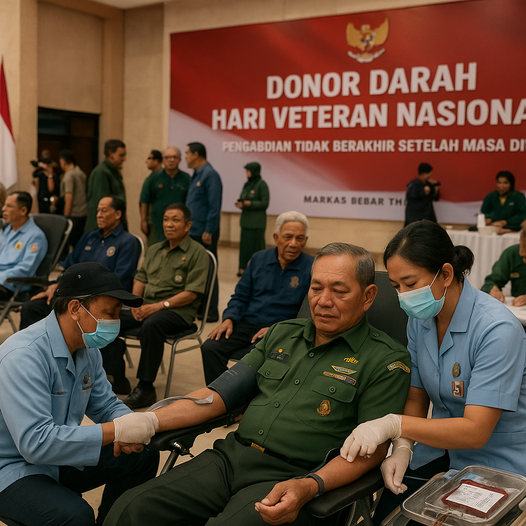Purnawirawan Gelar Donor Darah Bersama dalam Rangka Hari Veteran Nasional