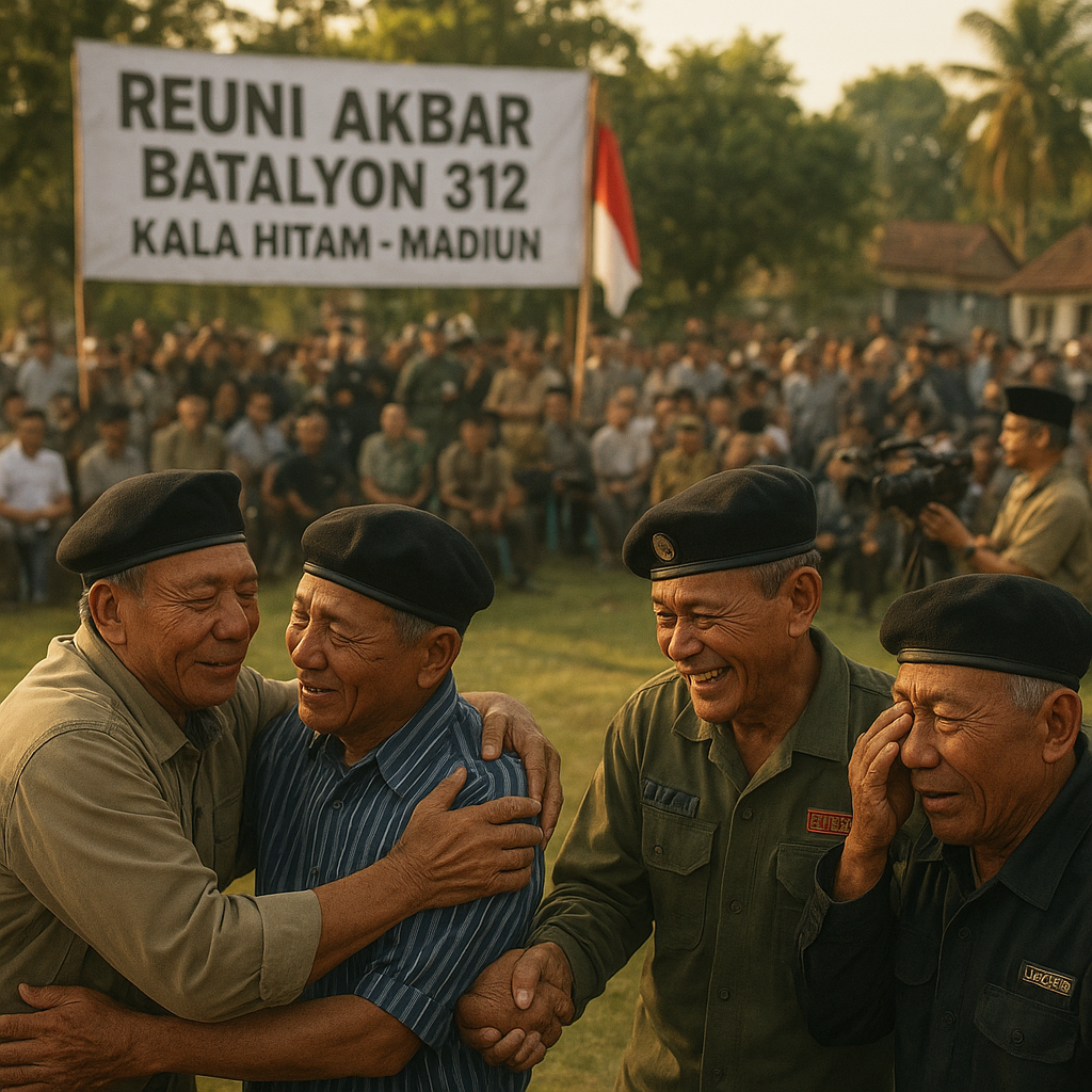 Reuni Akbar Batalyon 312/Kala Hitam, Kisah Persaudaraan Para Purnawirawan di Madiun