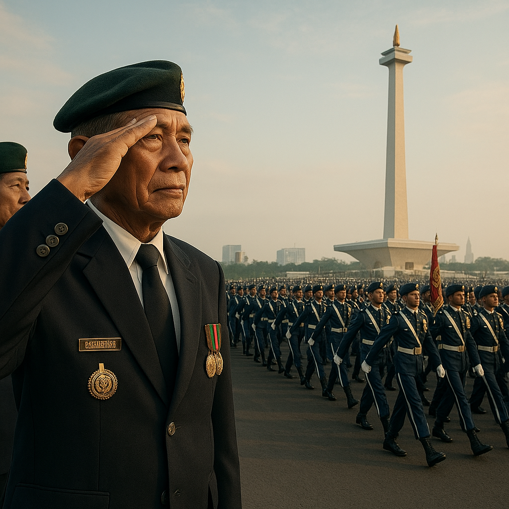 Peringatan HUT ke-81 TNI di Monas: Ribuan Prajurit dan Veteran Berbaris dengan Khidmat