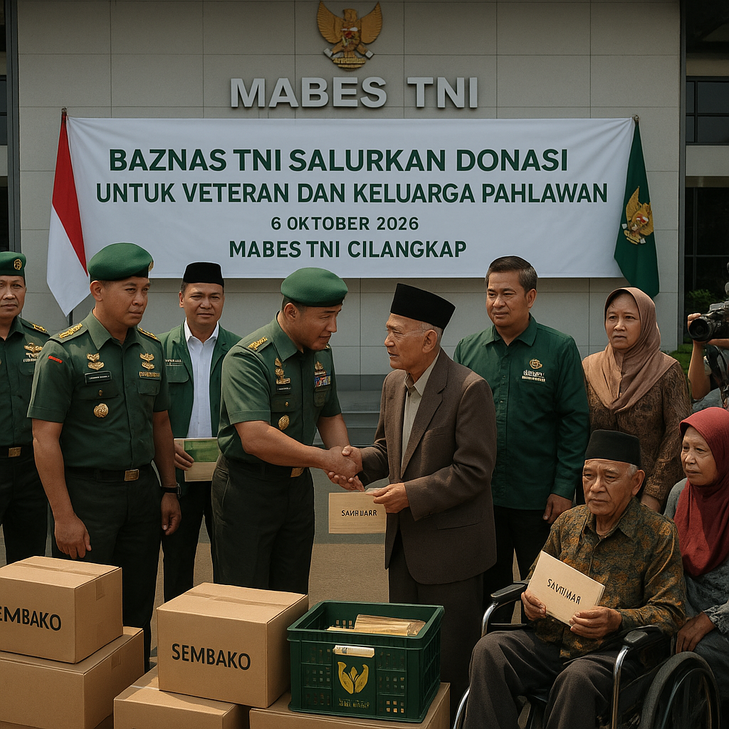 Baznas TNI Salurkan Donasi untuk Veteran dan Keluarga Pahlawan