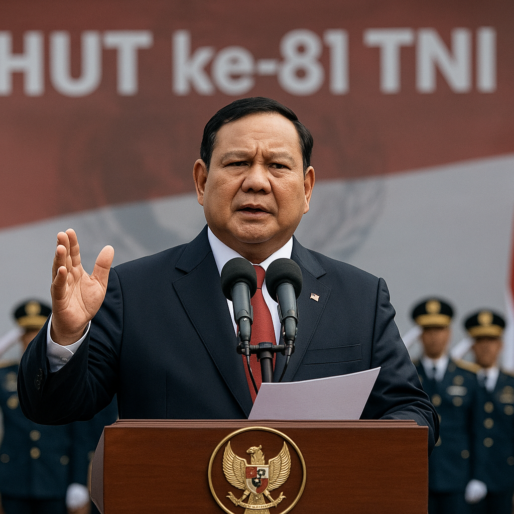 Presiden Prabowo Sampaikan Pesan Terima Kasih dan Pengabdian kepada Seluruh Prajurit TNI
