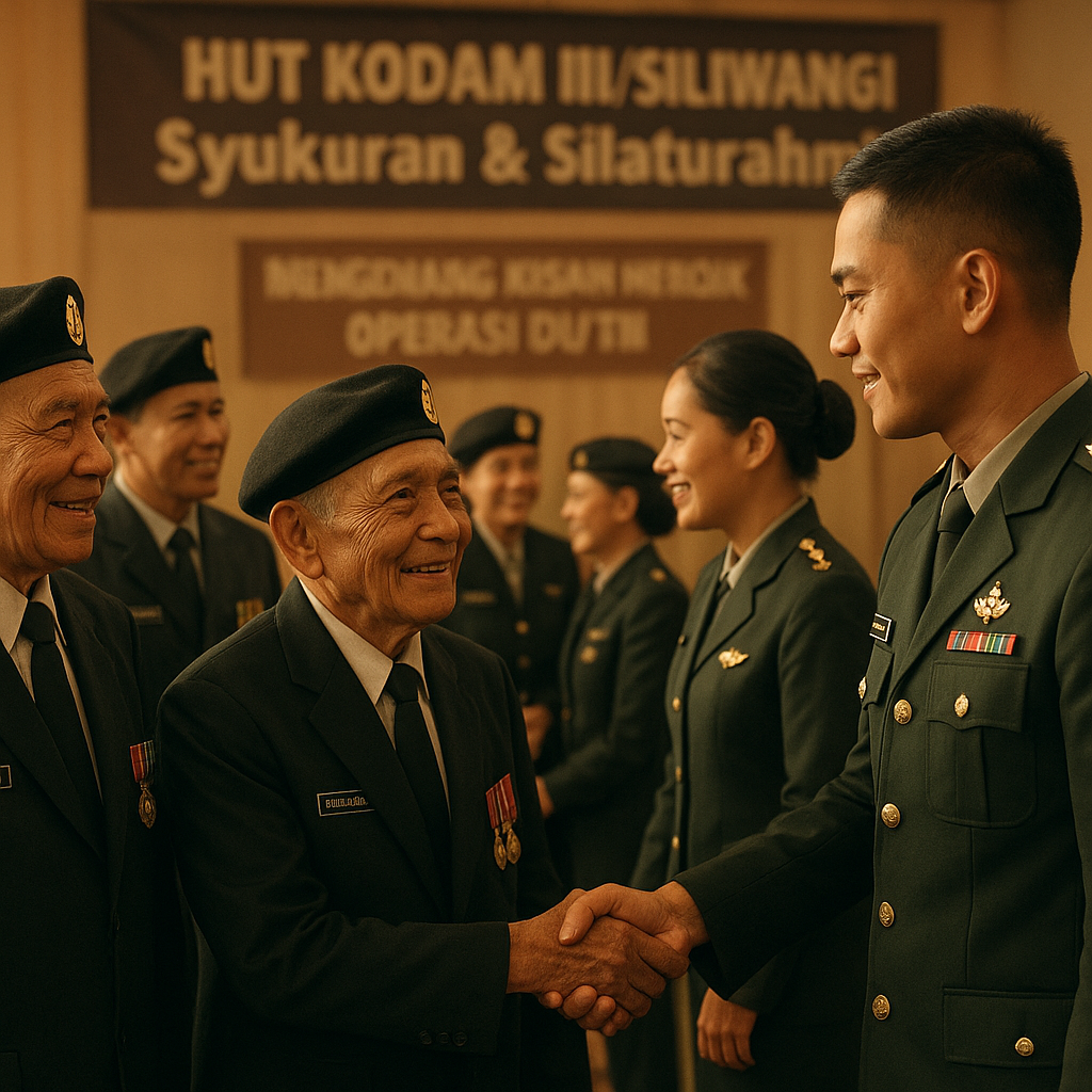 Kodam III/Siliwangi Gelar Syukuran HUT dengan Mengundang Para Purnawirawan Senior