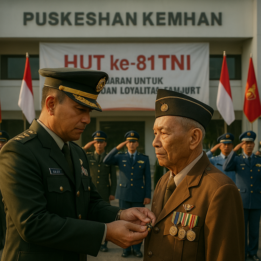Upacara HUT ke-81 TNI di Puskeshan Kemhan, Penghargaan untuk Dedikasi dan Loyalitas Prajurit