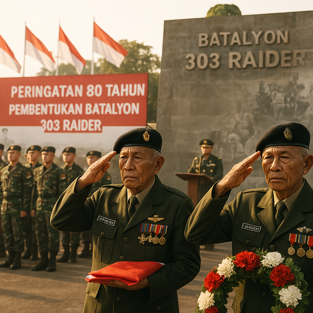 Peringatan 80 Tahun Pembentukan Batalyon 303 Raider: Napak Tilas Jejak-Jejak Keberanian di Medan Perang