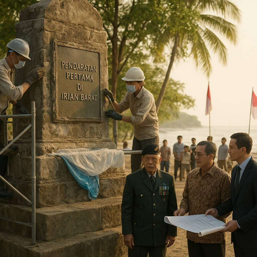 Restorasi Monumen 'Pendaratan pertama di Irian Barat': Melestarikan Jejak Sejarah Pembebasan